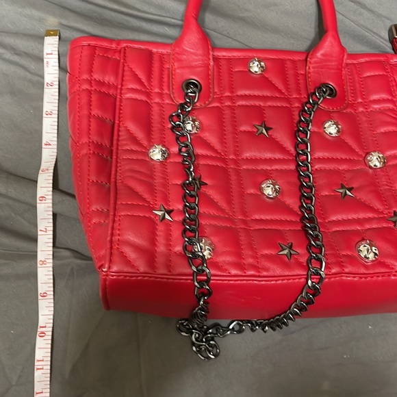 Cute red leather purse with chain - Picture 7 of 7